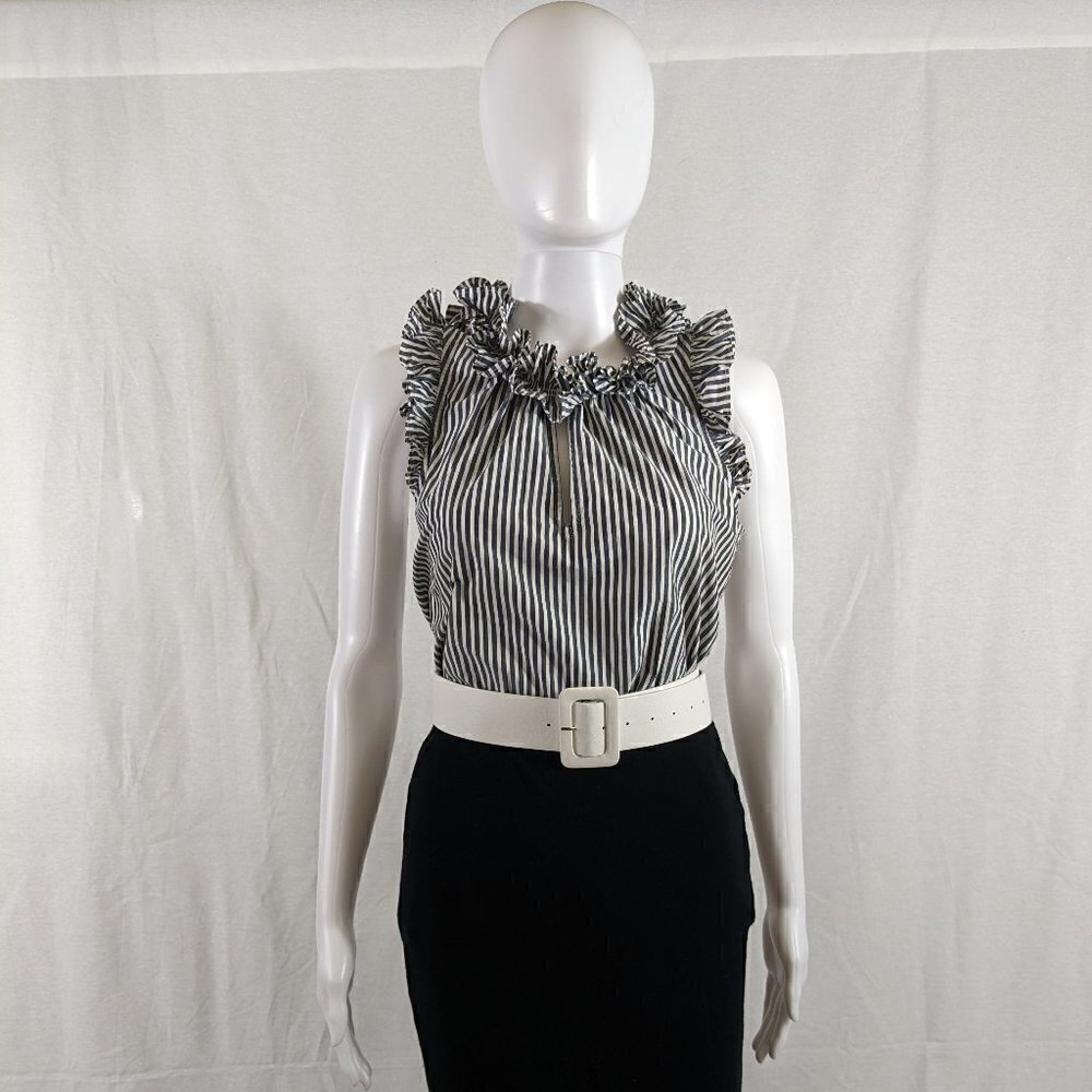 J Crew Frilly Sleeveless Blouse